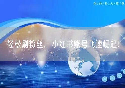 轻松刷粉丝，小红书账号飞速崛起！